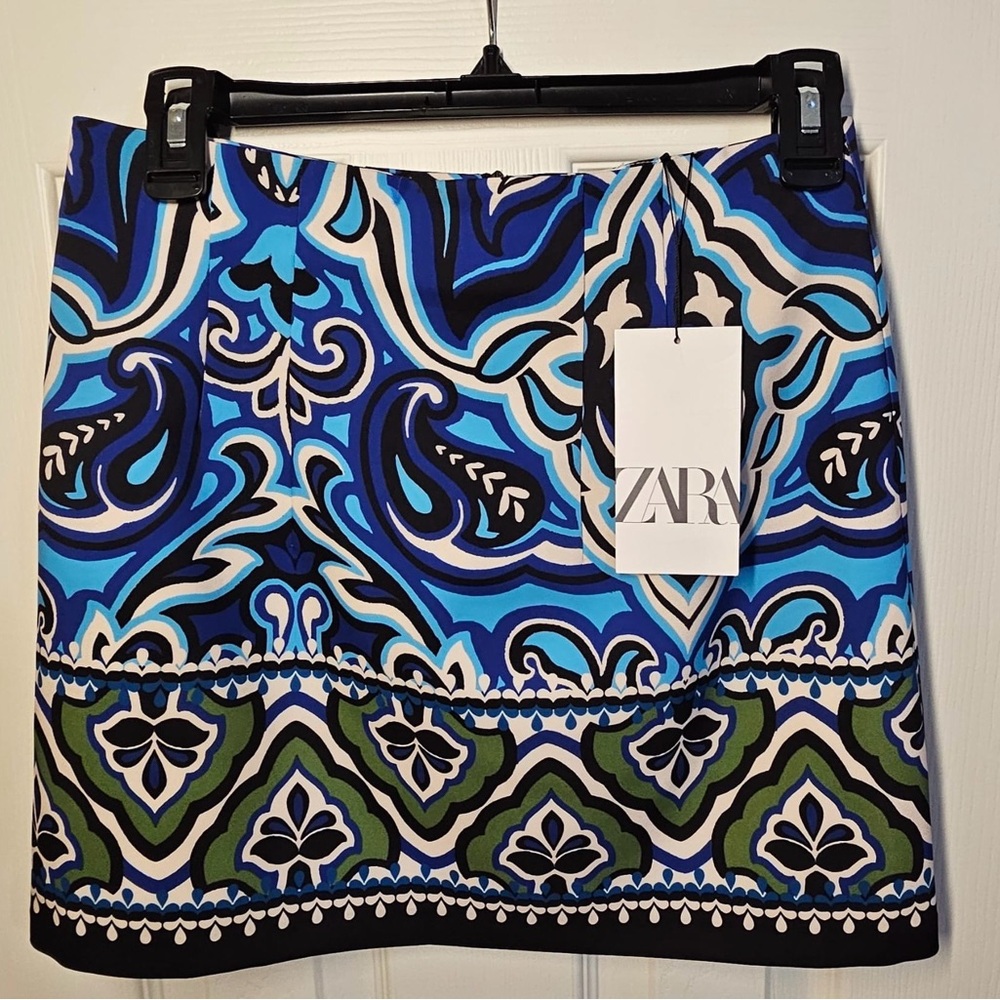 ZARA PRINTED MINI SKIRT MULTICOLORED SIZE S | 2396/112/330
